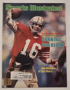 1982 Sports Illustrated January 25th Issue with Mailing Label Joe Montana - Picture 1 of 2