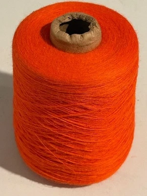 SOFT Red/Orange cone Peruvian SUPER Baby Alpaca/Silk Yarn #0 weightt 1 lb 2 oz - Image 1 of 4