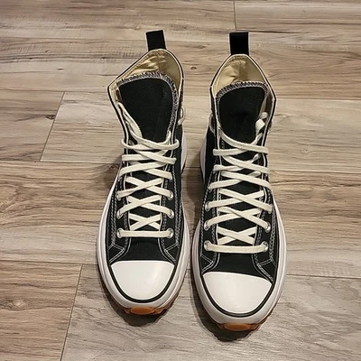 Unisex Converse Run Star Hike High Black Platform Sneaker Mens 8.5 Womens 10 - Image 1 of 4