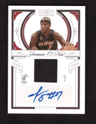 Parche de camiseta National Treasures Jermaine O'Neal Century 2009-10 dorado automático/10 Foto 1 de 2