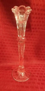 Cut Crystal Candle Holder Candlestick Clear Display Christmas Tree Toppers 8" H - Picture 1 of 8