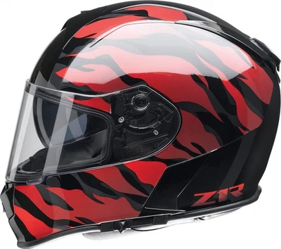 Z1R Warrant Pantera Motorcycle Helmet Black/Red LG - Imagem 1 de 4