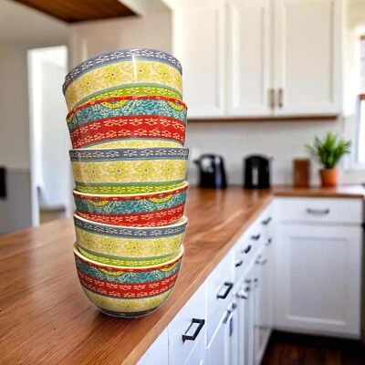 SUE ZIPKIN 6-Ice Cream Bowls ANNABELLE Certified Int'l Ceramic Dessert Cups - Изображение 1 из 4