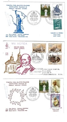 Vatican  3  FDC  SPECIAL AIRMAIL COVER WITH 2 RARE CANCELETION FRONT & BACK WOW! - Image 1 of 2