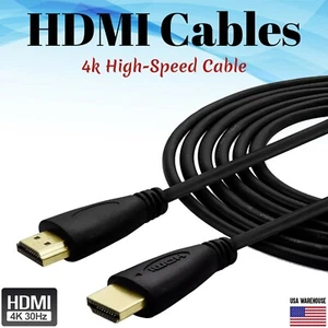 HDMI 4K Cable 2.0 High Speed 1.5 3 6 10 12 15 20 25 30 35 40 50 FT PS5 PC Lot - Picture 1 of 4