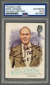 Ernie Johnson SIGNED 2016 Allen & Ginter Card #203 Sportscaster Slab Auto PSA  - Picture 1 of 2