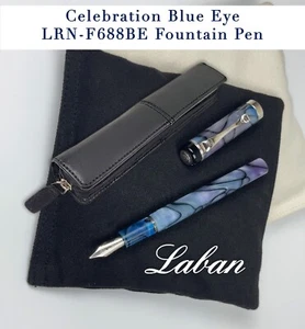 Laban Celebration Blue Eye LRN-F688BE Fountain Pen & Leather Case - $145 Value - Picture 1 of 4