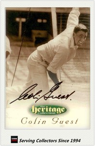 1996 Futera Cricket Heritage Collection Signature Card NO44 Colin Guest
