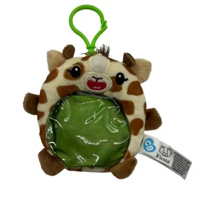 Fiesta Cutie Frijoles Jirafa Peluche Monedero Verde Clip y Cremallera Juguete 5" - Imagen 1 de 5