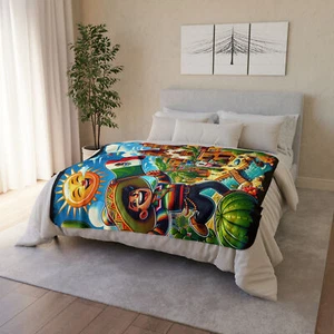 Proud Mexican Flag Kid Fleece Sherpa Blanket - Picture 1 of 6