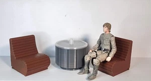 Star Wars Serie Negra Mos Eisley Cantina Mesa y 2 Sillas Personalizadas 6 en Figuras - Imagen 1 de 2