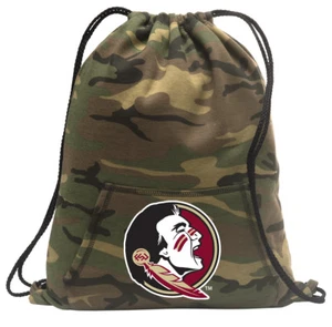 Florida State Cinch Pack Backpack COOL CAMO FSU Bags FOR SCHOOL OR TRAVEL! - Picture 1 of 3