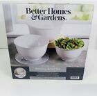 New Better Homes & Gardens Serving Bowl Set - WHITE, GOLD GLITTER SPARKLE PRINT