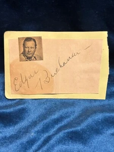 Edgar Buchanan "Shane" "The Black Arrow" /Unknown ? Signed Auto Album Page - Bild 1 von 2