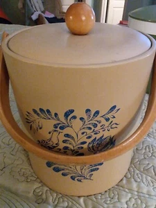 Georges Briard USA Vintage Ice Bucket Tan Mid Century Modern Yorktowne - Picture 1 of 5
