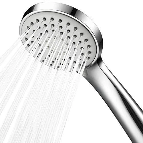 High Pressure Handheld Shower Head With 59" Stainless Steel Hose - 4.7 Inch, 10 Spray Modes, Black