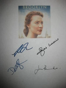 Brooklyn Signed Film Script Saoirse Ronan Jim Broadbent Domhnall Gleeson reprint - Photo 1/1
