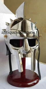 Medieval Roman Gladiator Armor Movie Replica Spartan Knight Helmet With Stand - Picture 1 of 6