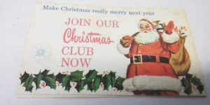 VINTAGE WEIHNACHTEN SANTA BANK WERBEKARTE - MCLACHLEN NATIONAL WASHINGTON DC - Bild 1 von 4