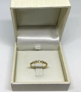 1 anello riviera intrecciata 5 Diamanti Kt 0,14 in Oro giallo 18 Kt - Imagen 1 de 2