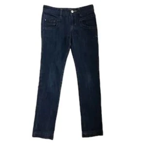 OLD NAVY Dark Wash Shimmer Jeans  Adjustable waist SZ 12 SLIM - Picture 1 of 6