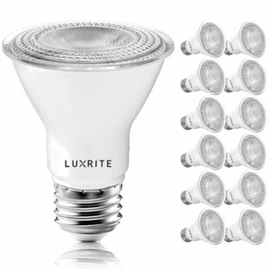 Luxrite 12-Pack PAR20 LED Bulb 7W Natural White Dimmable Wet Rated UL Listed - Picture 1 of 7