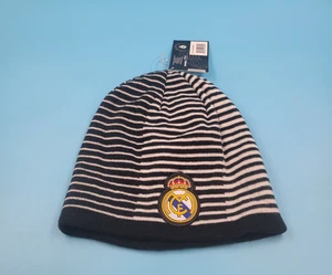 Gorro de fútbol tejido blanco negro OSFM Real Madrid reversible con etiqueta - Imagen 1 de 7