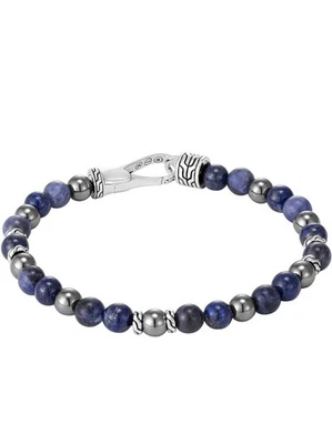 ¡NUEVO CON ETIQUETAS! Pulsera John Hardy para hombre lapislázuli, sodalita hematita Foto 1 de 3