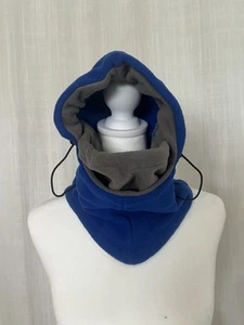 Gorra de exterior pasamontañas/capucha/esquí máscara facial polar azul sombrero ajustable adulto uni - Imagen 1 de 6