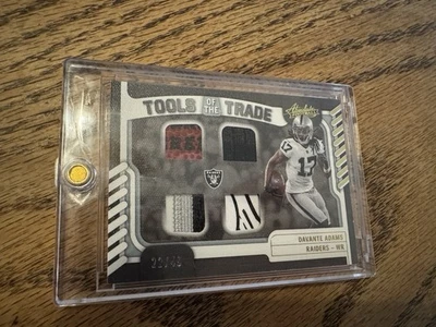 Davante Adams 2022 Panini Absolute Tools of the Trade Prime Quad Patch 07/49 - Image 1 of 4