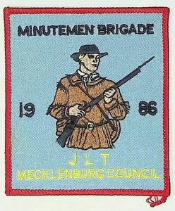 Minutemen Brigade Boy Scout Patch 1986 Mecklenburg Council - Picture 1 of 2