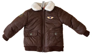 Little Me Baby Fliegerjacke Größe 12M braun Sherpa Bomber Flieger Pilot - Bild 1 von 6
