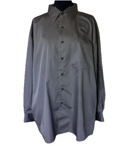 Kenneth Cole Reaction XL 17 1/2 32-33 Gray Dress Shirt Collard Button Up Wedding - Picture 1 of 13