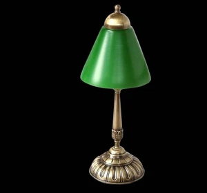 Presidential Lamp In Brass And Green Glass With 1 Light Coll. BGA 1300 Large - Picture 1 of 1