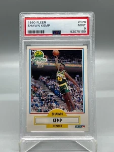 1990 Fleer #178 Shawn Kemp PSA 9 Rookie GRADO come nuovo basket CARD Slab - Foto 1 di 3