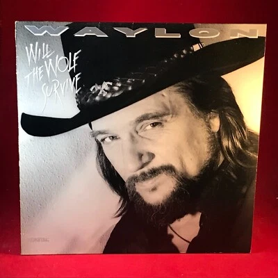 WAYLON JENNINGS Will The Wolf Survive 1985 UK vinyl LP Suddenly Single original - Image 1 of 4