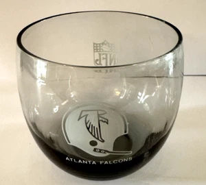 ATLANTA FALCONS GLASS NFL FOOTBALL SMOKED COLOR ROCK HIGH LOW BALL ROUNDED BASE. - Picture 1 of 3