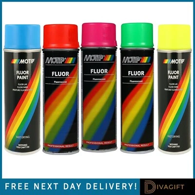 MOTIP FLUORESZIERENDER AUTOLACK SPRAY 400ML AEROSOL ZUR BESCHICHTUNG METALL HOLZ KUNSTSTOFF
