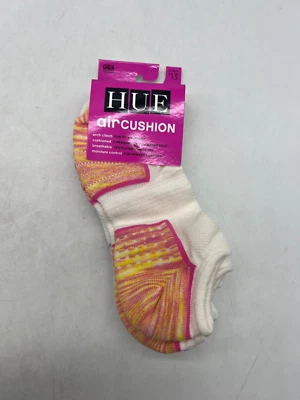 HUE Aircushion Moisture Control Parad Pink & White Socks 3 Pack One Size U16306 - Image 1 of 3