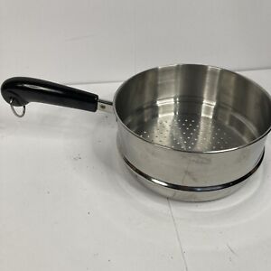 Vintage Revere Ware 7 1/4 Inch Strainer Steamer Insert With Handle For Sauce Pan