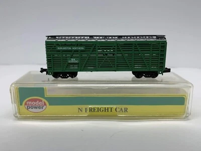 Model Power Burlington Northern #3441 Cattle Freight Car #508590 N - Image 1 of 4