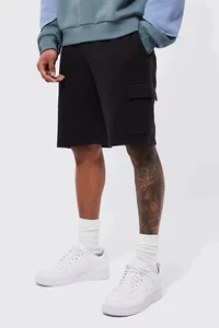 Basic Loose Mid Length Jersey Cargo Short Small Size - Picture 1 of 3