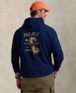 Polo Ralph Lauren Men's Big and Tall Tropical Theme Fleece Hoodie 2XB NWT - Picture 1 of 4