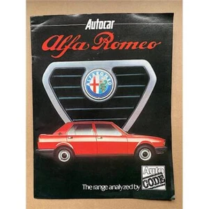 ALFA ROMEO 1980 RANGE ANALIZED BY AUTO CODE BROCHURE 1980 Autocar ALFA ROMEO mag - Picture 1 of 1