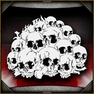 Totenkopf Hintergrund 11 - Airbrush Schablone Template Airsick - Bild 1 von 1