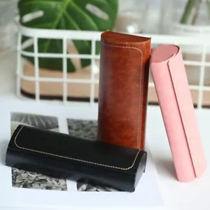 Hard Frame Leather Glasses Case Glasses Box Spectacle Cases Eyeglass Case - Picture 1 of 14