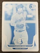 Mike NAPOLI🔥2014 Bowman Chrome Cyan Printing Plate #197 1/1 Red Sox