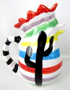 Grazia Deruta Pottery Handpainted Italy Rooster Creamer / Pitcher 6” Tall - Picture 1 of 6