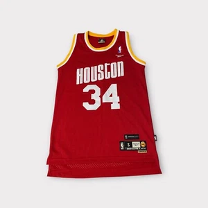 Red Reebok Hardwood Houston Rockets Hakeem Olajuwon Jersey Men's Size S Small - Picture 1 of 7