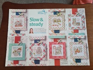 Slow And Steady Christmas Sloth Cards Cross Stitch Pattern, Pattern Only - Picture 1 of 4
